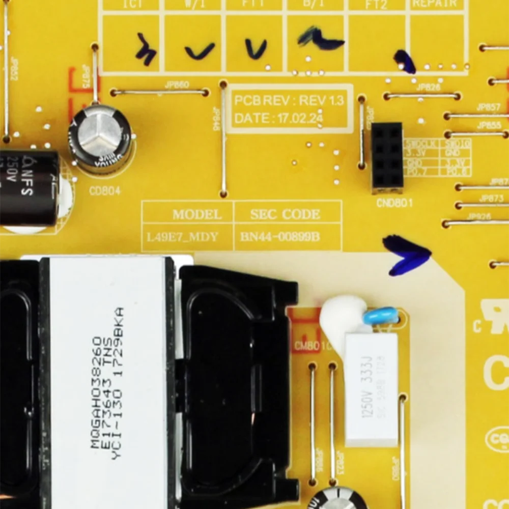 QN55Q75FMFXZA QN55Q7FAMFXZA QN55Q7FDMFXZA QN55Q7FVMFXZA QE55Q7FAMT QE55Q8FAMT is for TV Power Supply Board L49E7_MDY BN44-00899B