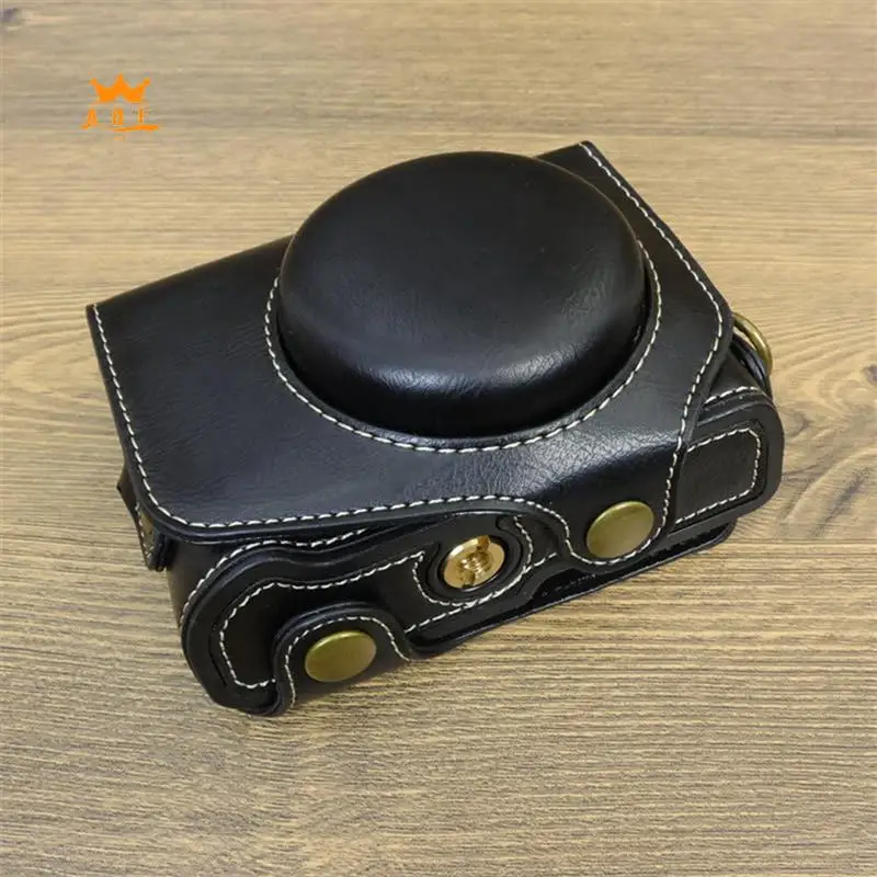 

A08E-PU Кожаная сумка для фотоаппарата Кожаный чехол для фотоаппарата с плечевым ремнем для Canon Powershot G7x Mark II/G7x Mark Iii