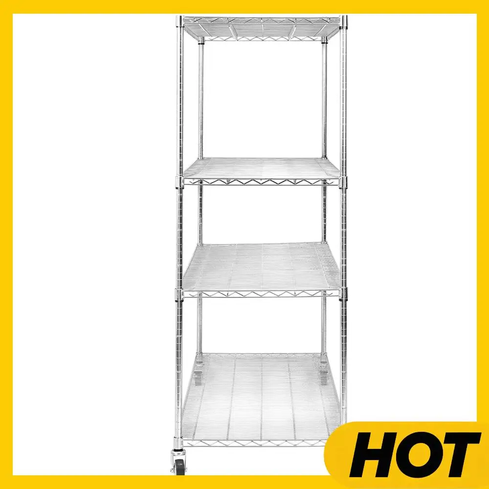 

5-ярусные стеллажи для кладовки 70.87x59.76x23.98 дюймов, каждое полотно выдерживает 250 кг, прочные стальные проволочные полки для складов, кладовок, кухонь, школ