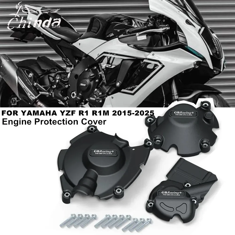 

FOR YAMAHA YZF R1 R1M 2015-2025 2020 2021 2022 2023 2024 2025 Motorcycle Engine Cover Sets Bonnet Protector Engine Cover