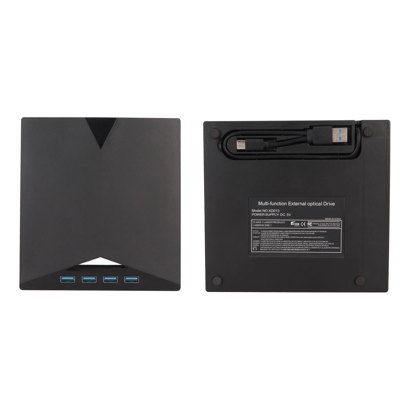 Universal External CD DVD Drive TypeC USB3.0 7 in 1 Portable Burner Reader Plug Play Optical Drive for Laptop Desktop PC MacBook