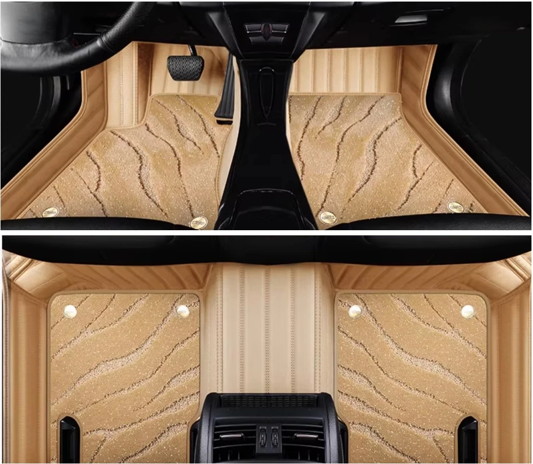 

Top quality! Custom special car floor mats for Hyundai Santa fe 5 seats 2025 waterproof double layers carpets for Santafe 2024