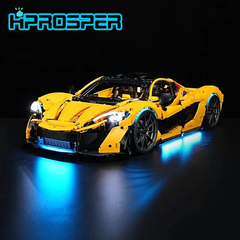 HPROSPER 5 V LED-Licht (kein Modell) für LEGO 42172 Technic McLaren P1 Leuchten Sie Ihre Bausteine mit Batteriekasten