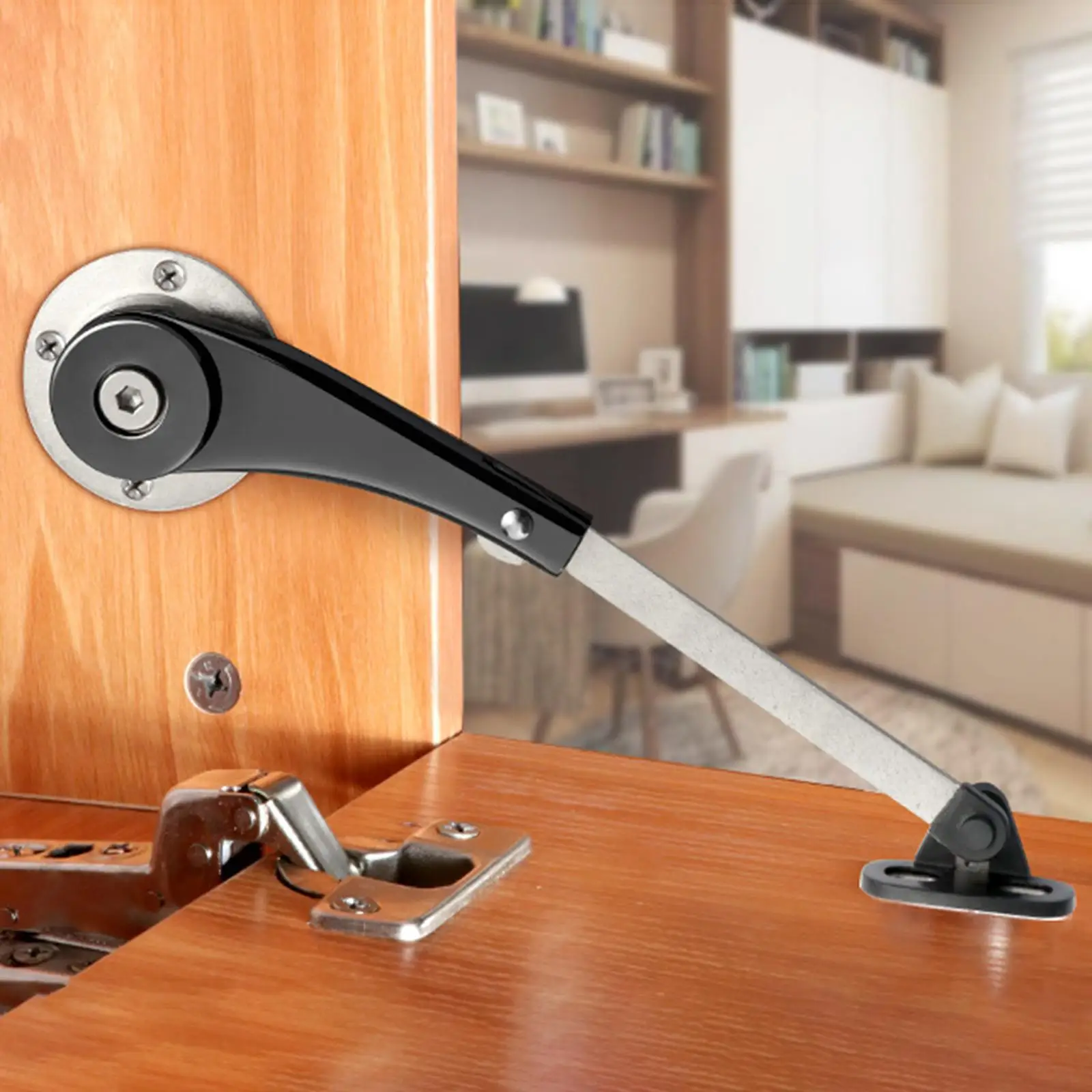 2x Professional Soft Closing Lid Support Hinge, Heavy Duty Clamshell Hinges, Folding Cover Support for Kitchen Closet