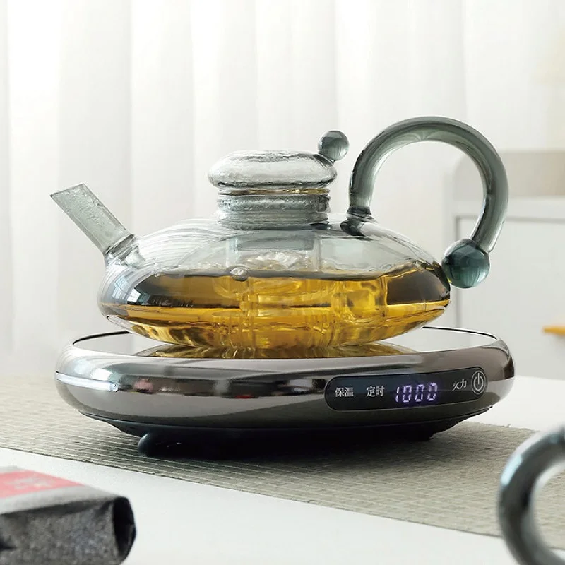 Timing Electric Tea Stove Home Temperature Control Water Heater Keep Warm Tea Brewer 1500W Ultra-thin Electric Ceramic Stove