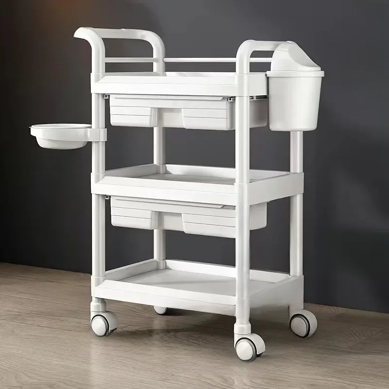 Beauty Rolling Tool Salon Trolley Hairdresser Manicure Salon Trolley Cosmetic Storage Chariot Coiffure Beauty Furniture