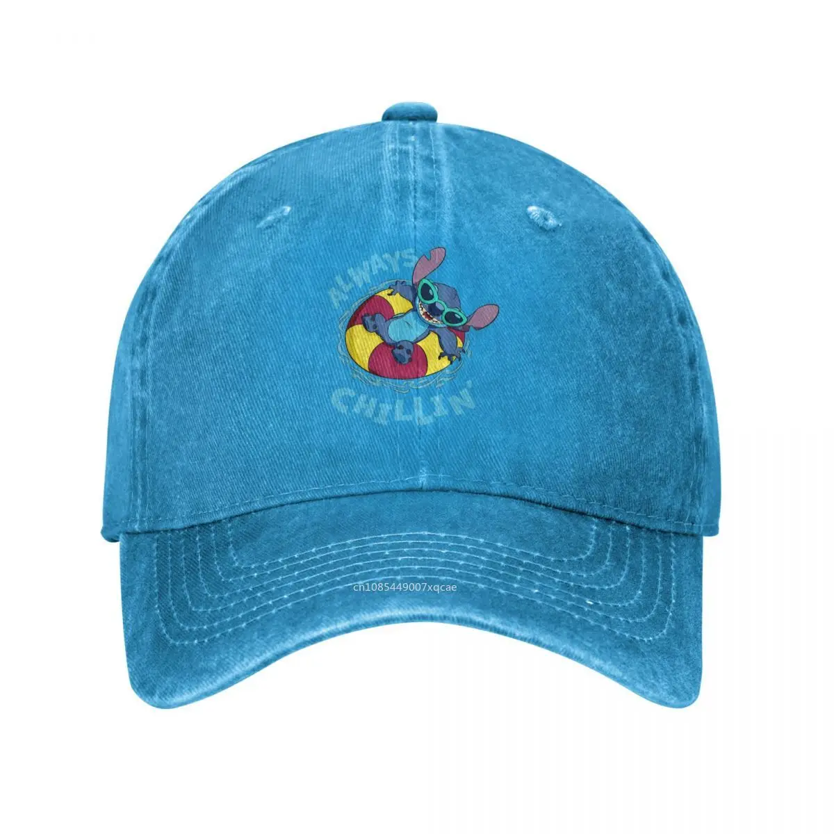 Lilo & Stitch Always Chillin Men Women Baseball Cap Cartoon Cute Distressed Washed Caps Hat Outdoor Workouts Snapback Hat