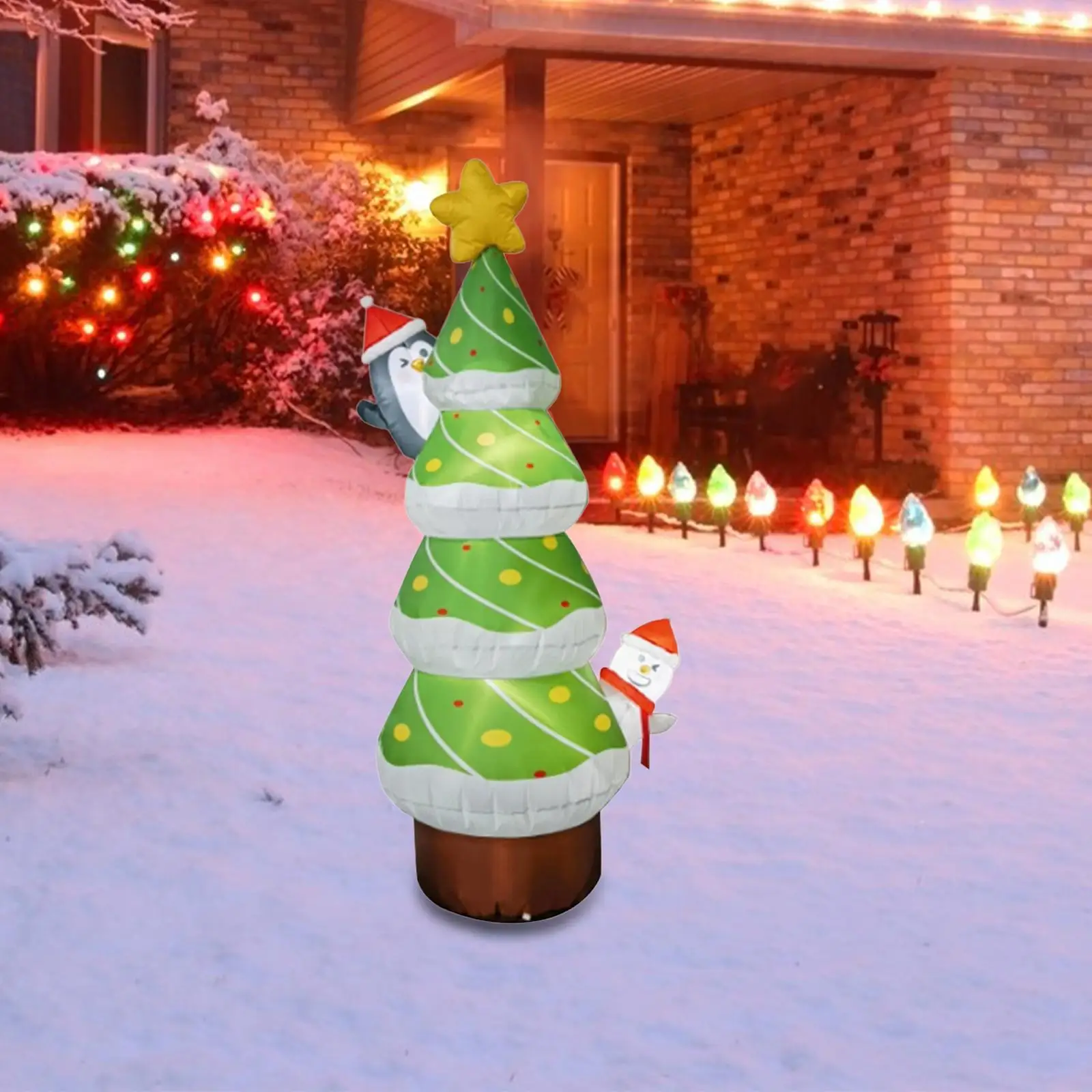 

Christmas Tree Inflatable Christmas Decor 5.9 ft with LED Lights Ornament for