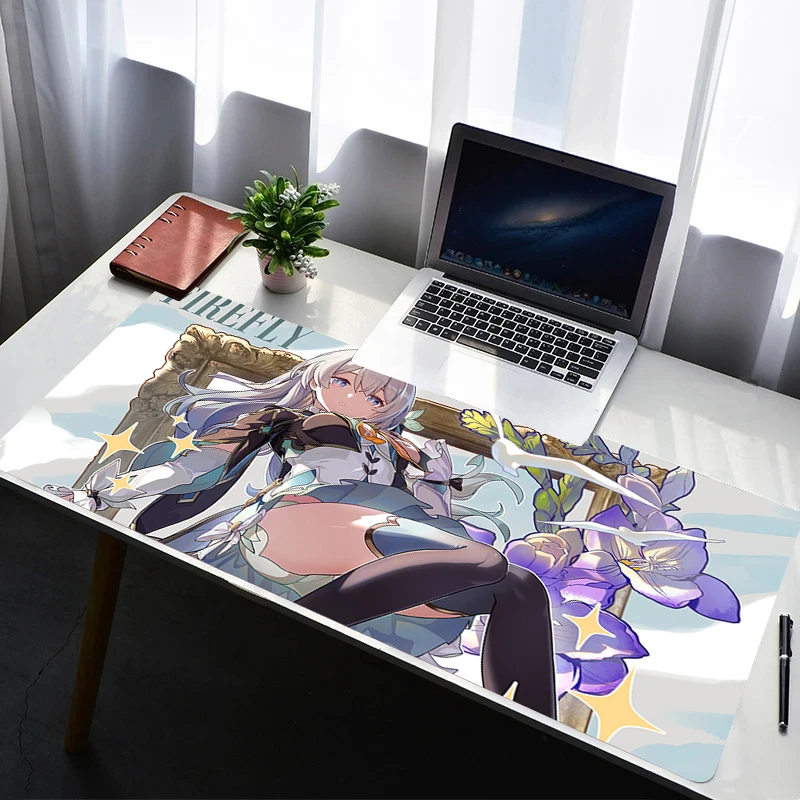 

Mouse Pad Laptop Anime Extended Desktop Mat Computer Gamer Mousepad H-honkai Star Rail Firefly Gaming Accessories Keyboard Pad