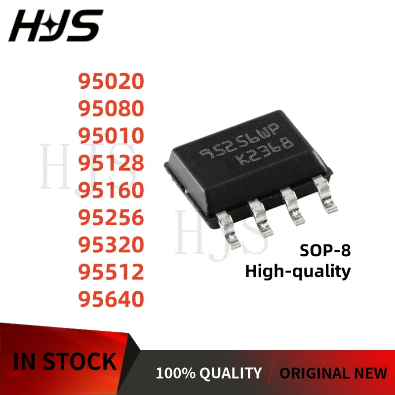 5PCS Brand New 95010 95020 95040 95128 95080 95160 95256 95320 95640 95512 WP SOP-8 SMD IC Chip