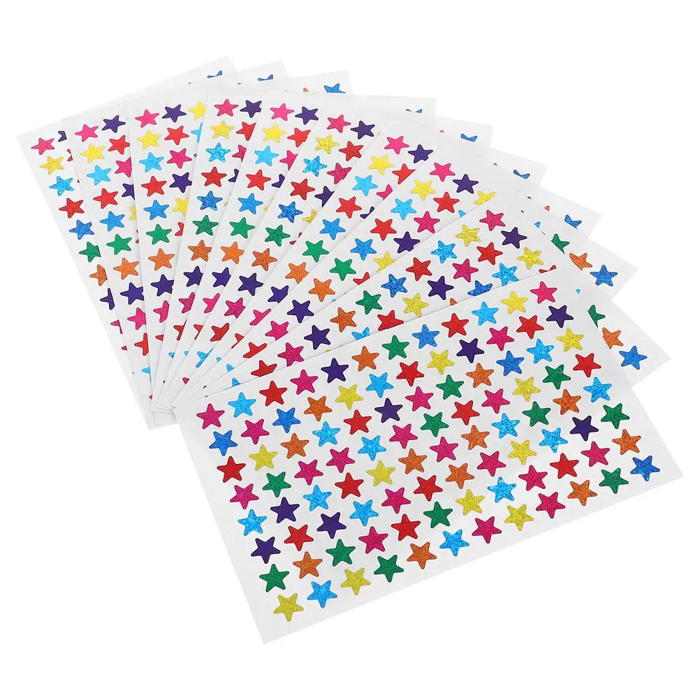 

2 Packs Pentagram Sticker Student Stickers Coated Paper Star for Kids Reward