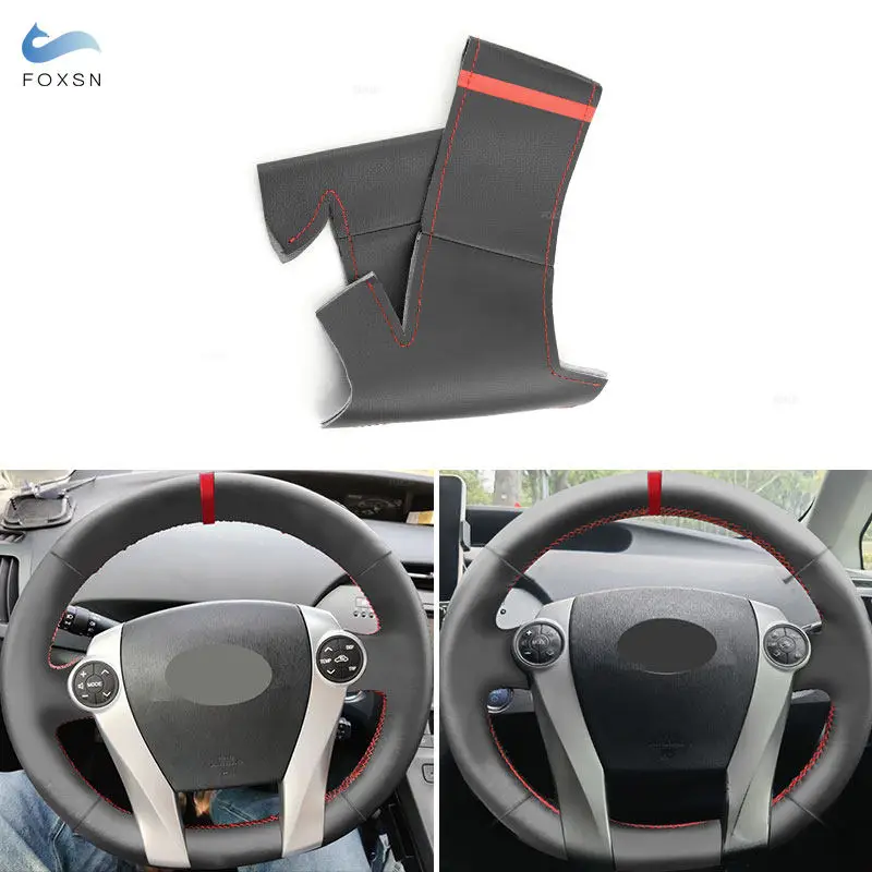 Für Toyota Prius 30 XW30 2009-2015 Prius C US 2012-2017 Auto Innen Lenkrad Abdeckung Mikrofaser leder Schutz Trim