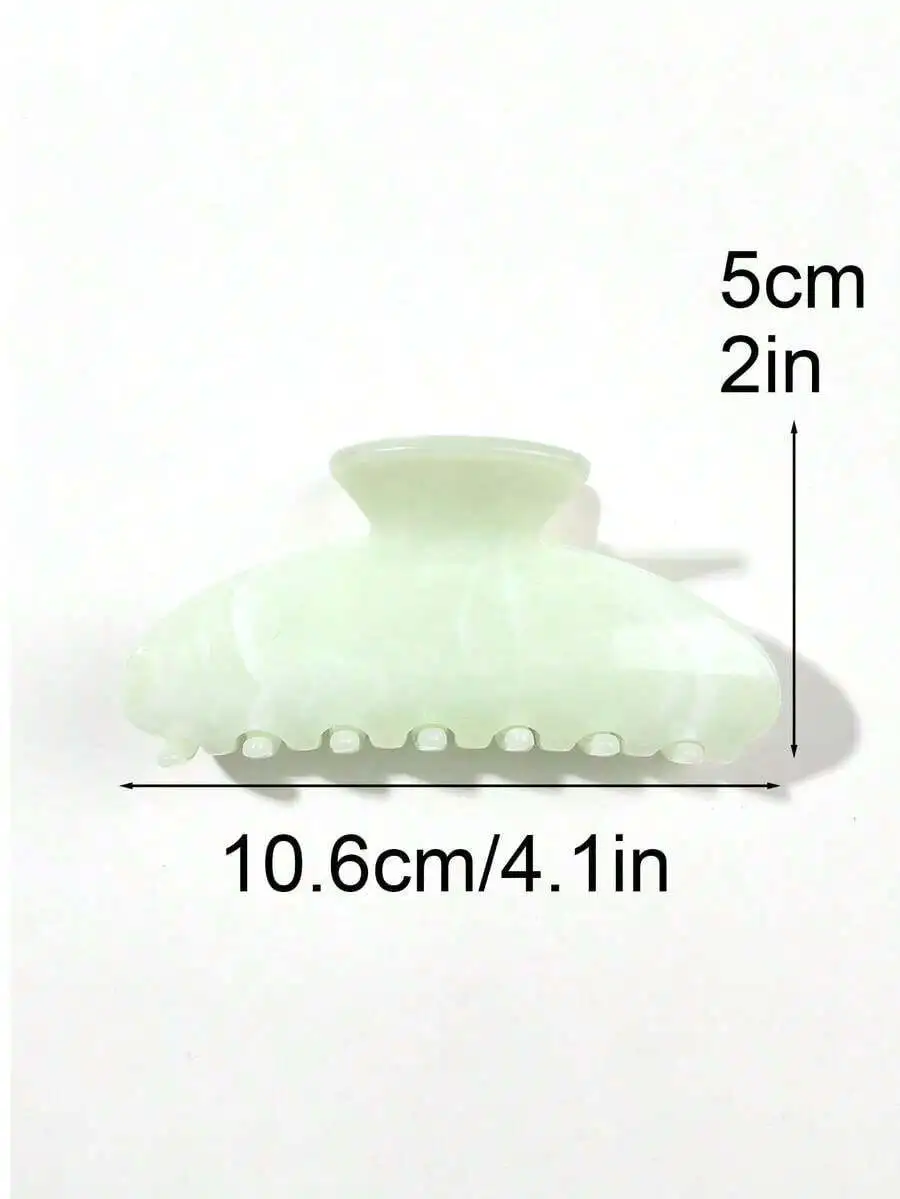 

10Pcs Glossy Semi-Circle Hair Claw Clips For Women Casual Daily Party Accessory