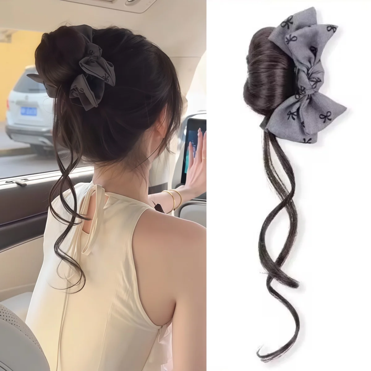 

Women's Hair Accories Bun Hairpiece l Looking Hair Claw Knot Dragon Beard Hair Thiening Fluffy Bun er
