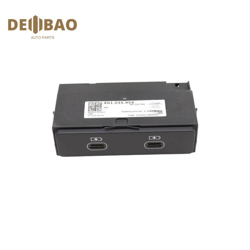 

2 Holes USB TYP-C Port With Integrated Voltage Converter Rear Center For Audi A6 Avant C8 A7 A8 e-tron Q7 Q8 4N1035954