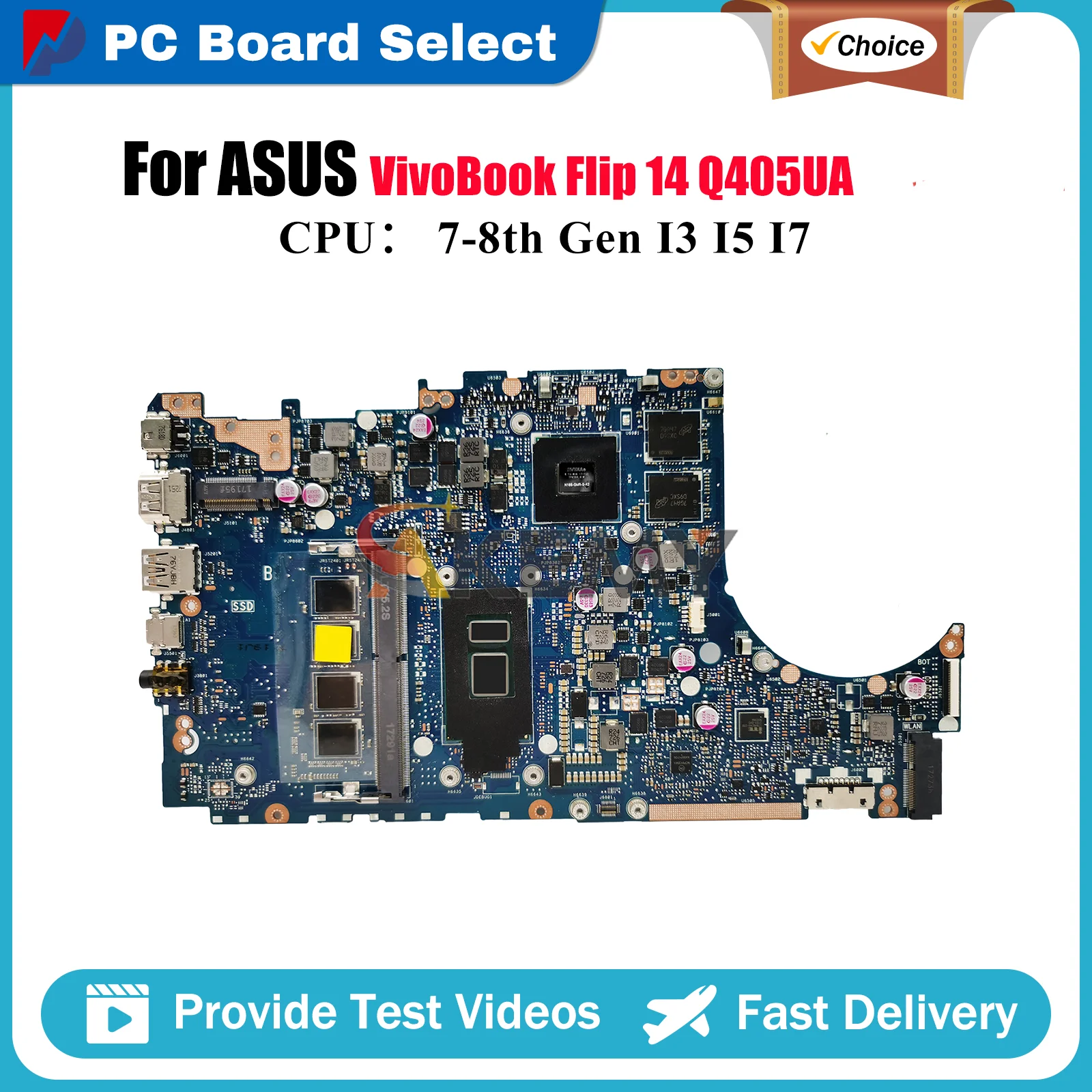 

Материнская плата TP410UF для ноутбука ASUS TP410UR TP410UAR TP410URR VivoBook Q405UA 14 TP410U, откидная материнская плата TP410UQ с процессором I3 I5 I7