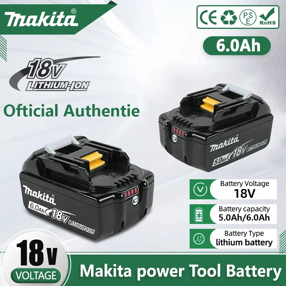 

100% Original Makita 18V 6/5//3 Ah Lithium ion Battery,For Power Tool LXT BL1860B BL1860 BL1850 Replacement Rechargeable Battery