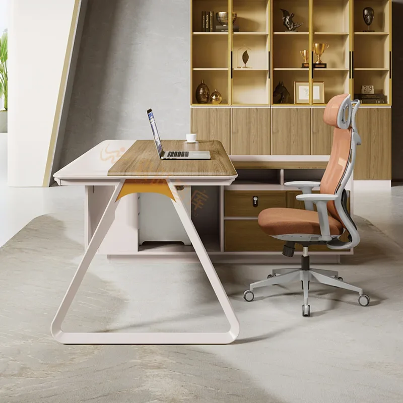 High-end president desk boss office desk, computer desk, simple and modern single office desk with
