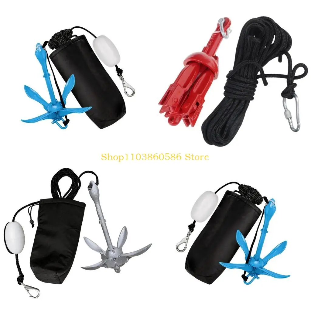 242A Quick Deployment 18Cm Boat Hook Mooring Set with Enhanced Grip Corrosion Resistant Mooring for Muddy Sandy Riverbed
