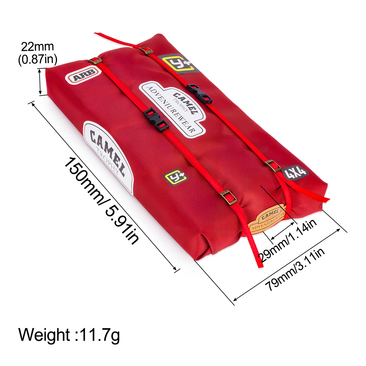 Simulation Roof Luggage Tent Bag Decoration for 1/8 1/10 RC Crawler Car Axial SCX10 TRX4 Defender MJX RC4WD D90 Parts
