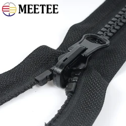 Meetee 5# 8# Resin Open-end Zipper Teeth Rotating Double Side Slider for Coat Down Jacket Outdoor Tent Crafts Sewing Accessory