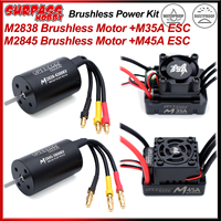 SURPASS HOBBY M2838 M2845 Waterproof Motor with M35A M45A ESC Brushless Power Kit for RC 1/12 1/14 1/16 RC Car Boat Toy Wtloys
