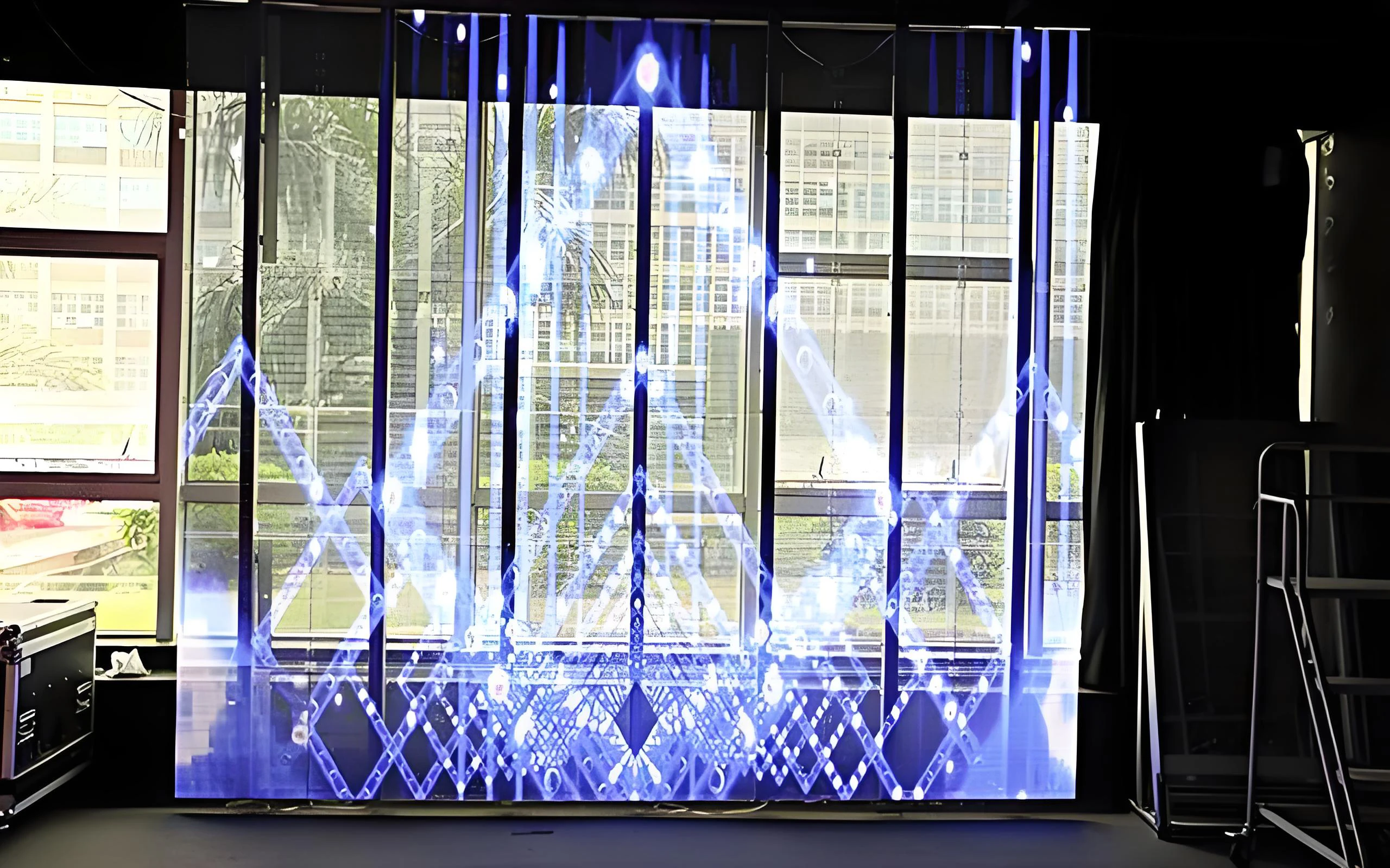 

Film display transparent glass flexible ultra-thin grid screen LED grid holographic crystal film screen