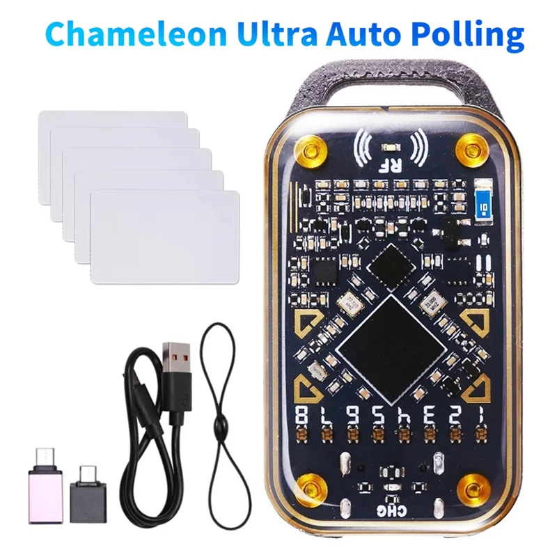 BNVN-Chameleon Ultra RFID محاكي البطاقة الذكية قارئ الشرائح الذكية NFC الناسخ + 5XUID بطاقة 125Khz 13.56Mhz ID IC بطاقة فك التشفير