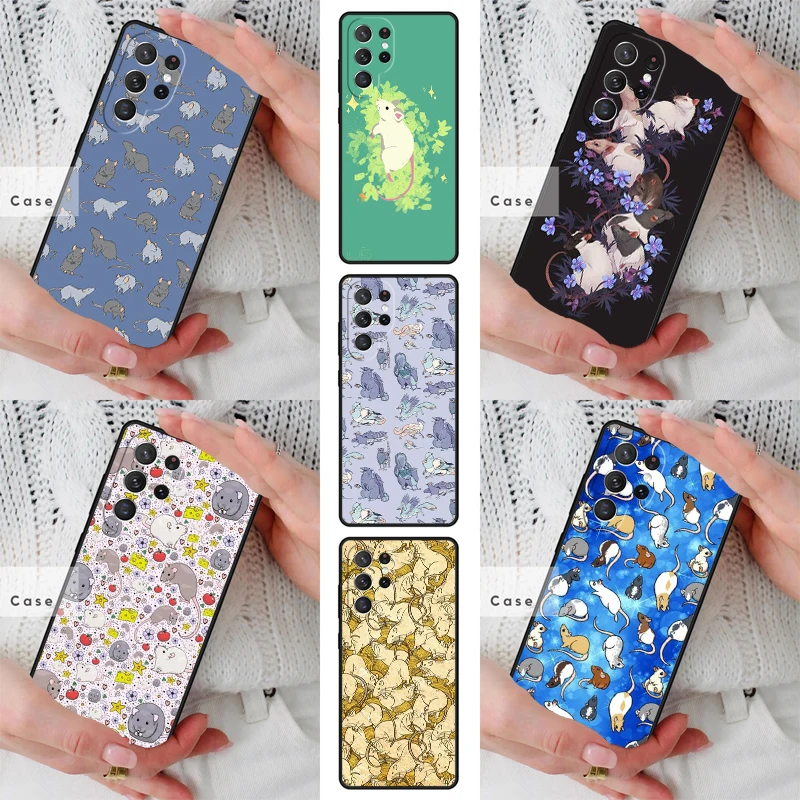 Mouse Rat TPU Phone Case for Samsung Galaxy S26 S25 S24 S23 S22 S21 S20 Note10 Plus FE Ultra Cover