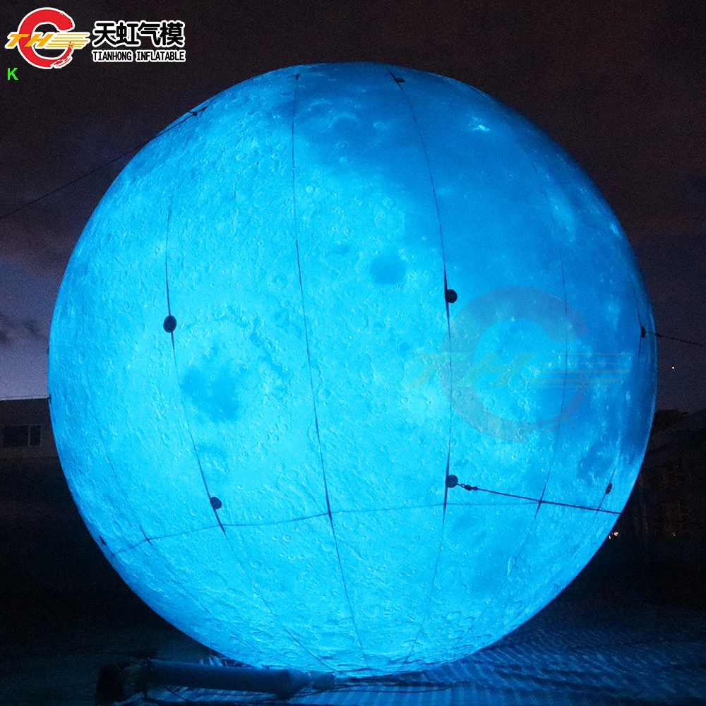 Fast Shipping Giant inflatable Led Lighting moon balloon For Decoration Big Inflatable moon star sun decoration Balloon