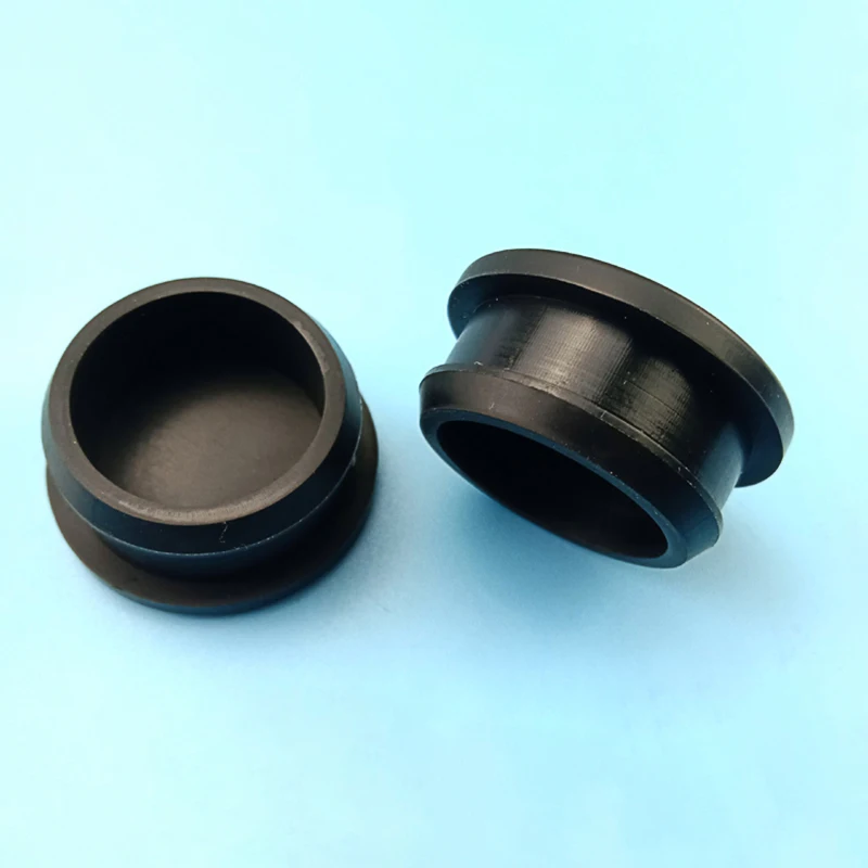 Silicone Rubber Stopper Hole Plug Snap-on Cap Black Sealing Gasket Blanking End Cover Tube Pipe Insert Seal Dia 10.5mm to 30mm