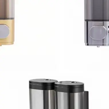 640ml 2-Cavity Wall Mount Liquid Soap Dispenser With Clear Window No Drill Installation For Home Bathroom Shower Organization