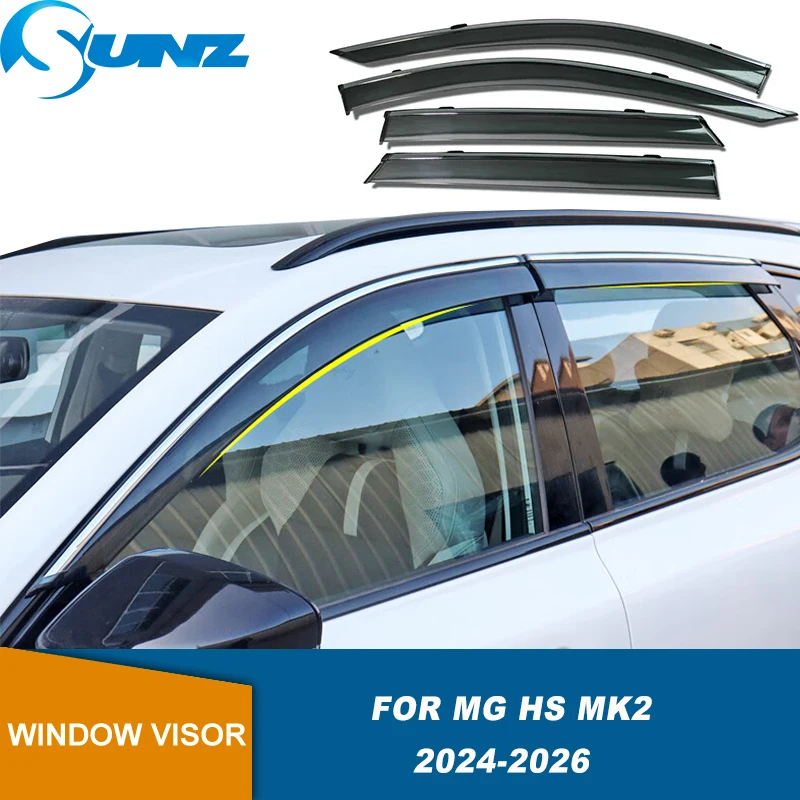 

Car Sun Rain Deflector For MG HS MK2 2024 2025 2026 Weather Shields Sun Rain Guard Side Wind Deflector Vent Visor