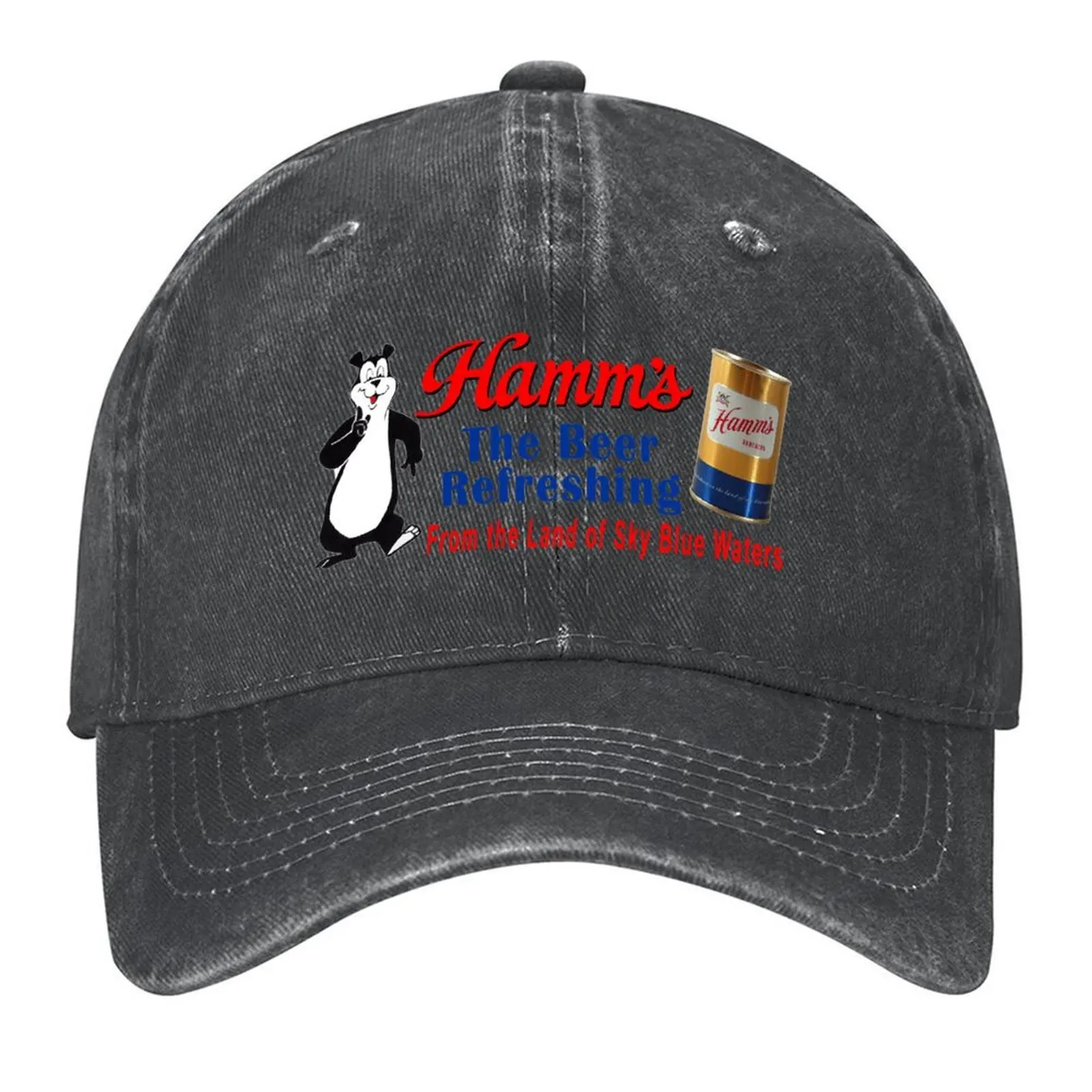 

Hamm's the beer refreshing 1950's Can Baseball Cap Snapback Cap Snap Back Hat Hat Beach Trucker Cap Women's Golf Wear Men's