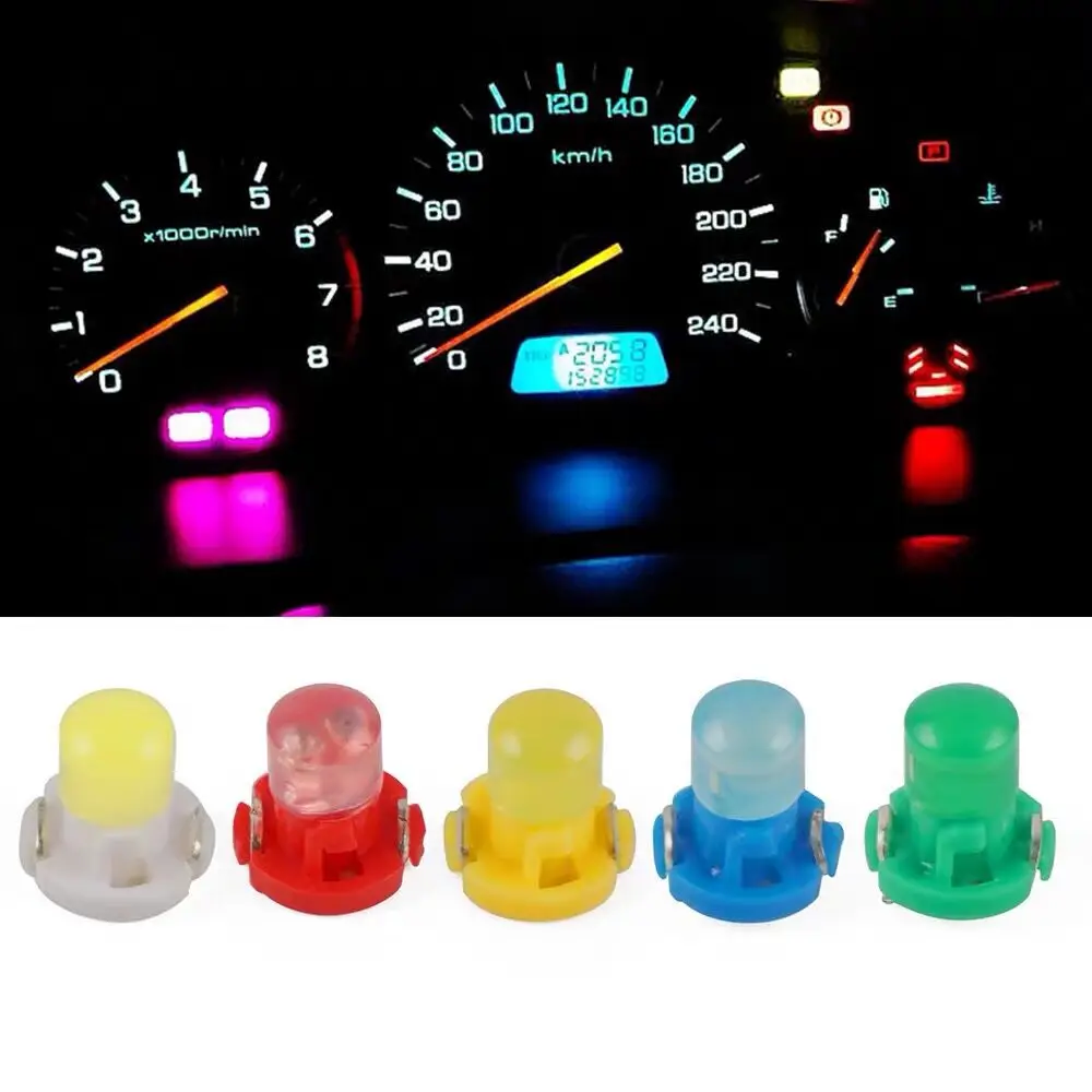 10/4PCS T3 T4.2 COB Car LED Instrument Panel Lights Dashboard Indicator Central Control Lamp Wedge Light 12V