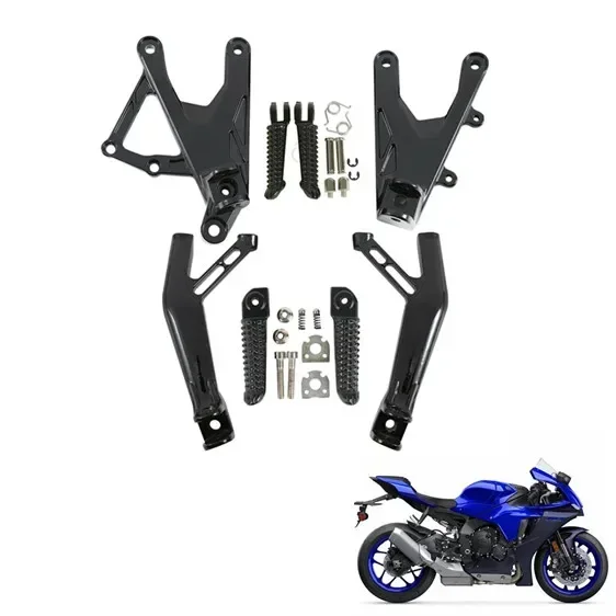

Front Rear Footrest FootPeg Bracket Kit For Yamaha YZF R1 R1S R1M 2015-2023 Moto Acsessories Accessory