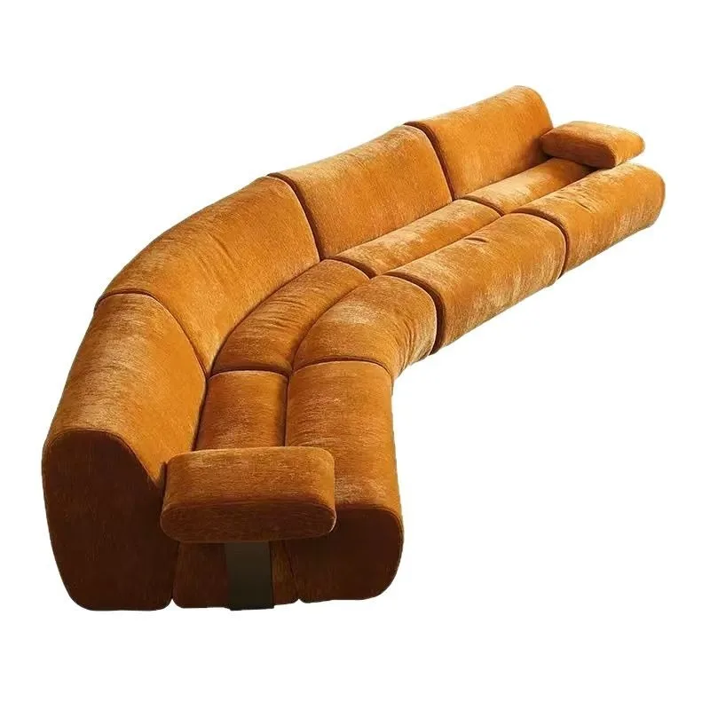 #Luxury Modern Italian Style Fabric Sofa Set, Customizable Elegant Sectional for Living Room, Penthouse & Hotel Lobby