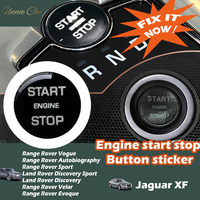 Engine Start Stop Button Sticker for Jaguar XF Black Ignition Switch Cover for Range Rover Sport Vogue Discovery Sport Evoque