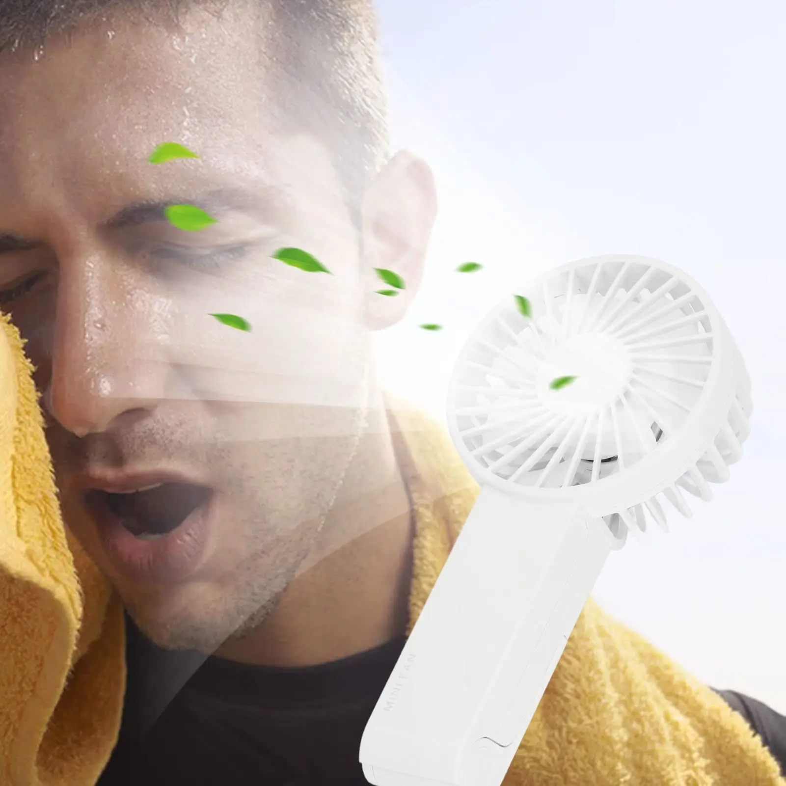 Mini-Hand ventilator faltbare tragbare Lüfter USB wiederauf ladbar für Home-Office-Reisen