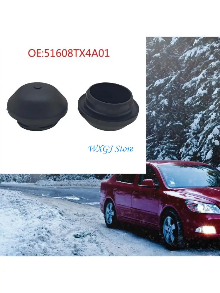 37JE Black Rubber Shock Mount Dust Cap 51608-TBA-A01 for Front Tower Top Service, Press-Fit Nut Area Cover for Routine Repair
