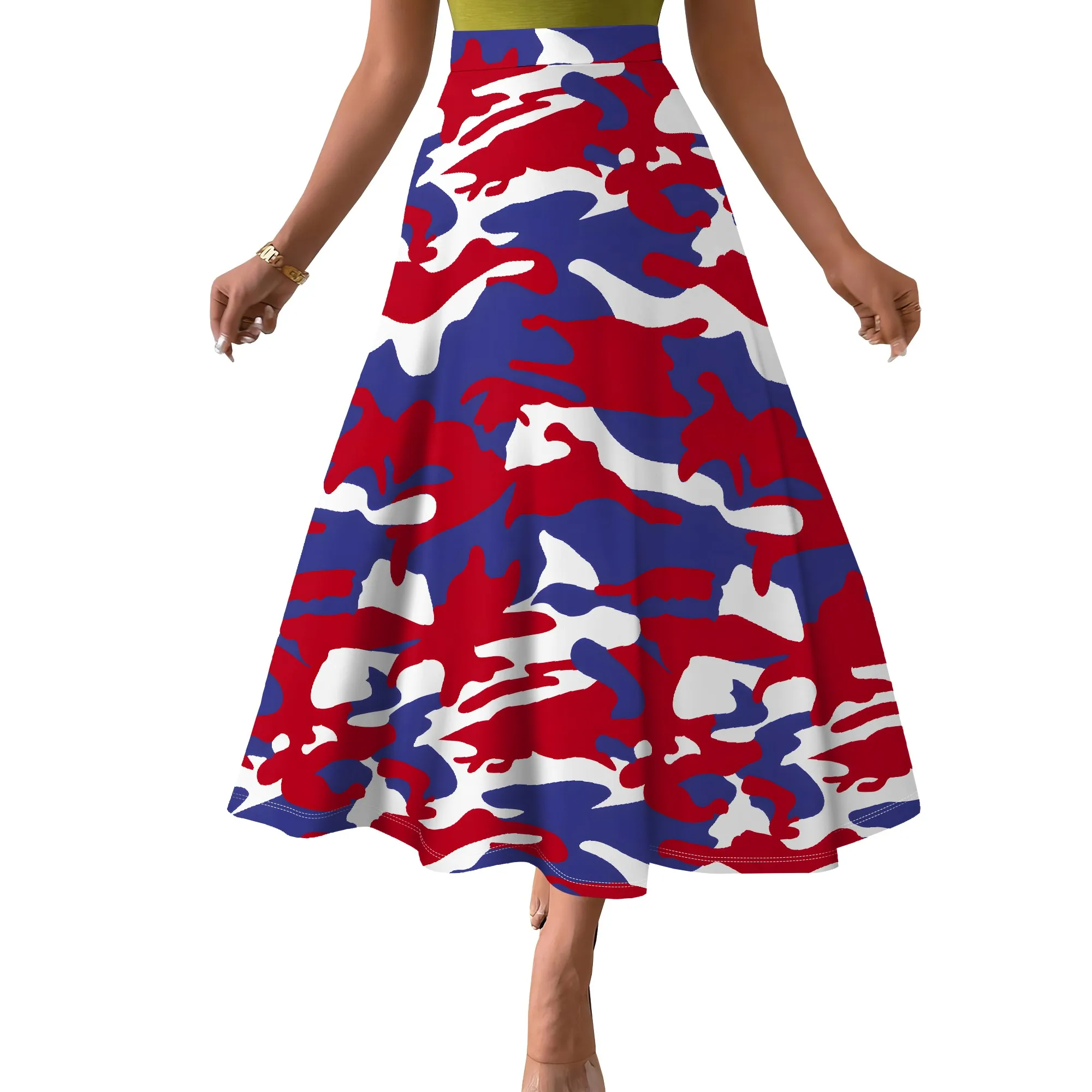 Women's  Sexy Loose Fashion Printed Hem Club Party Casual Vacation Long Skirt