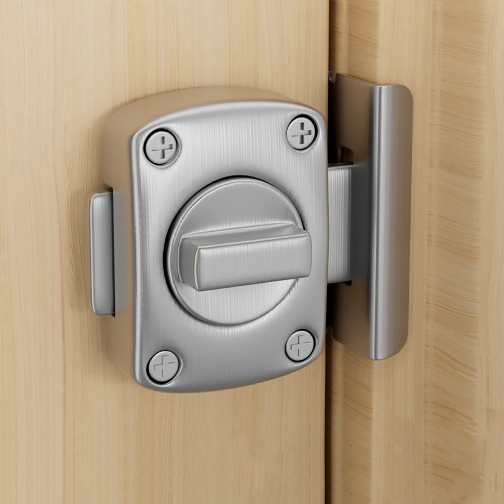 Serratura per porta in lega di zinco Serratura di sicurezza domestica Serratura con bullone rotante Serratura scorrevole in metallo retrò Serratura per porta WC per bagno Mobili hardware