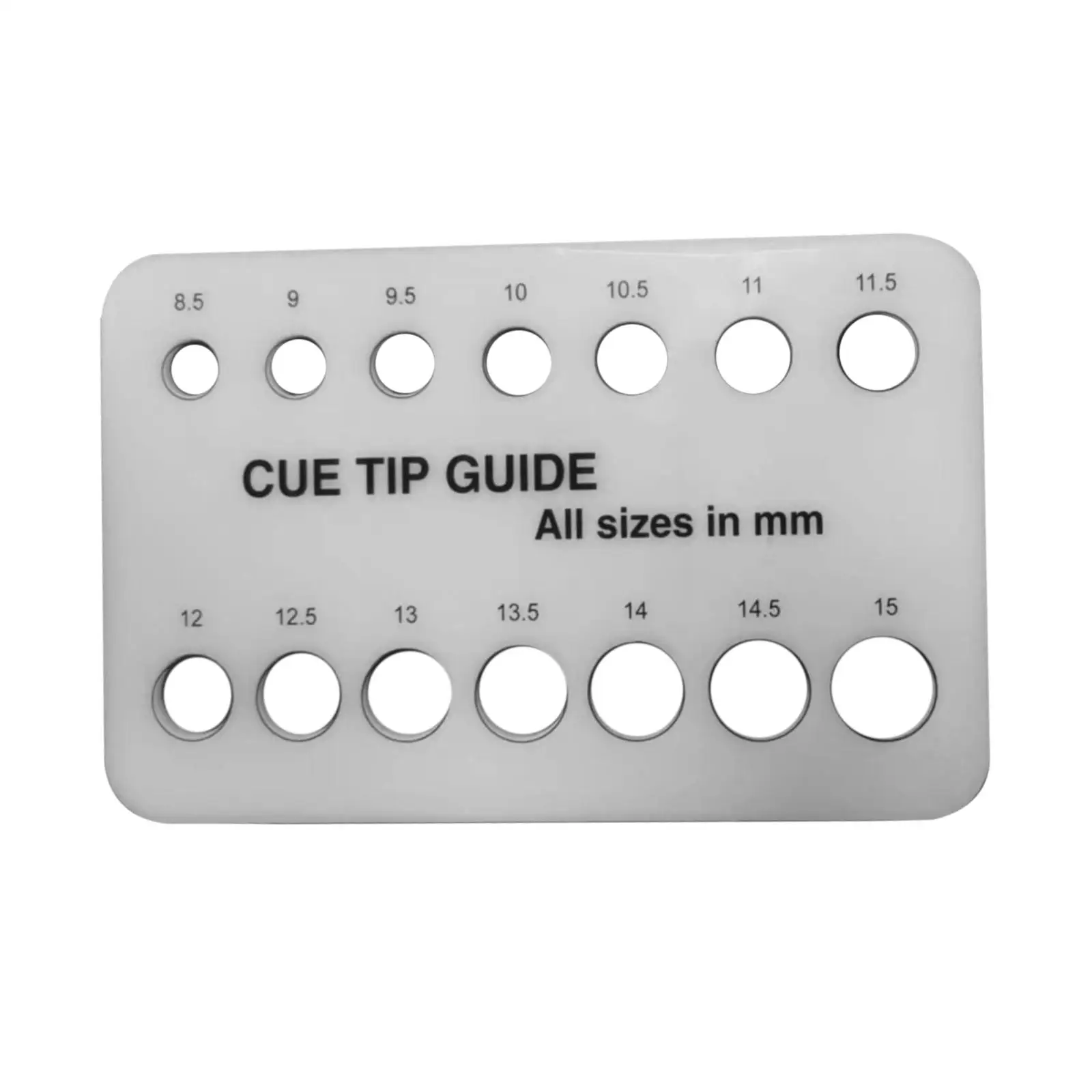 

Измеритель размера наконечника бильярдного кия, аксессуар для бильярда, легкий акриловый портативный профессиональный измерительный инструмент, проверка размера наконечника кия для пула