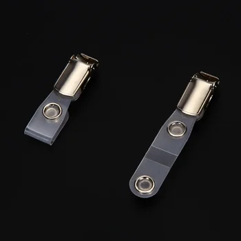 3 sztuk/partia klips do smyczy chowany dowód osobisty odznaka szpula klipy etykieta z imieniem i nazwiskiem klips do kart uchwyty Binder stacjonarny klips do smyczy