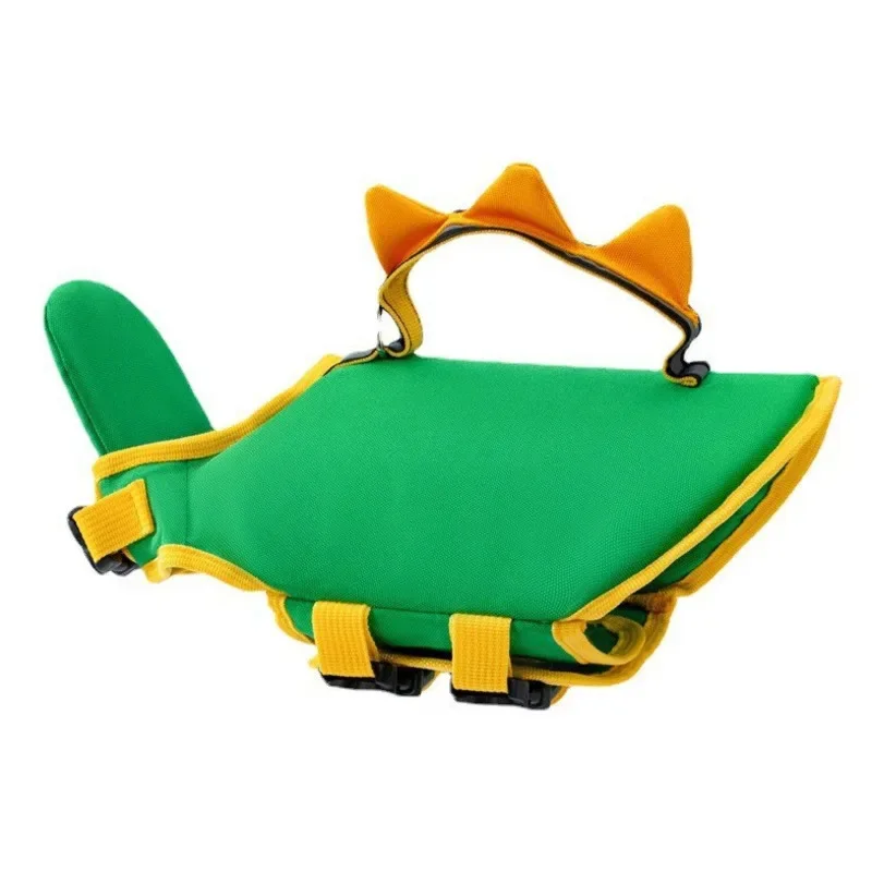 Dog Life Jacket Dinosaur Safety Pet Beach Boating Adjustable High Buoyancy Swimming Vest For Small Medium Large Dogs Summer Gift view 6