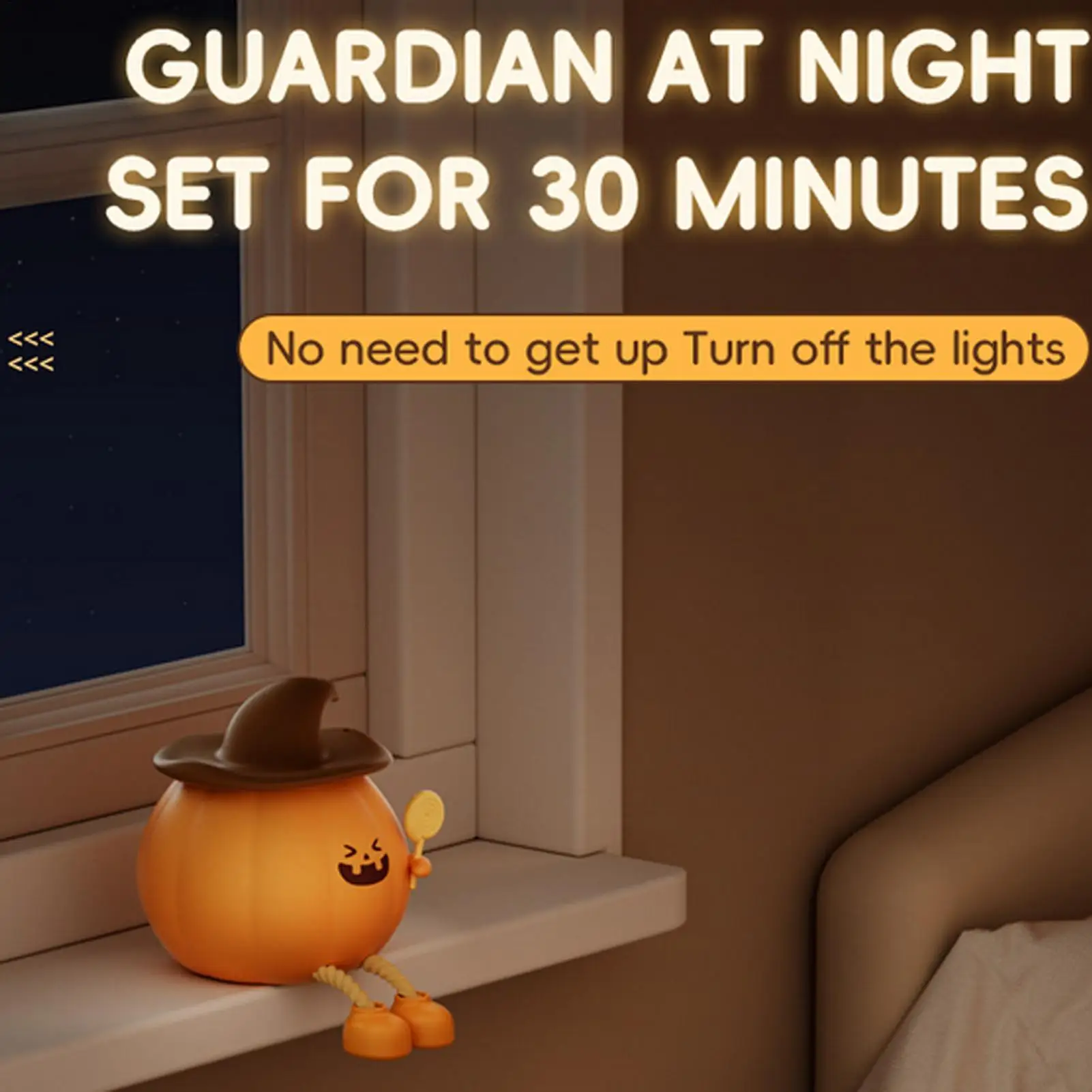 1 stks Halloween Led Nachtlampje Siliconen Tafellamp Pompoen Leuke Cartoon Kid Verjaardagscadeautjes Kinderkamer Slaapkamer Nachtlampje