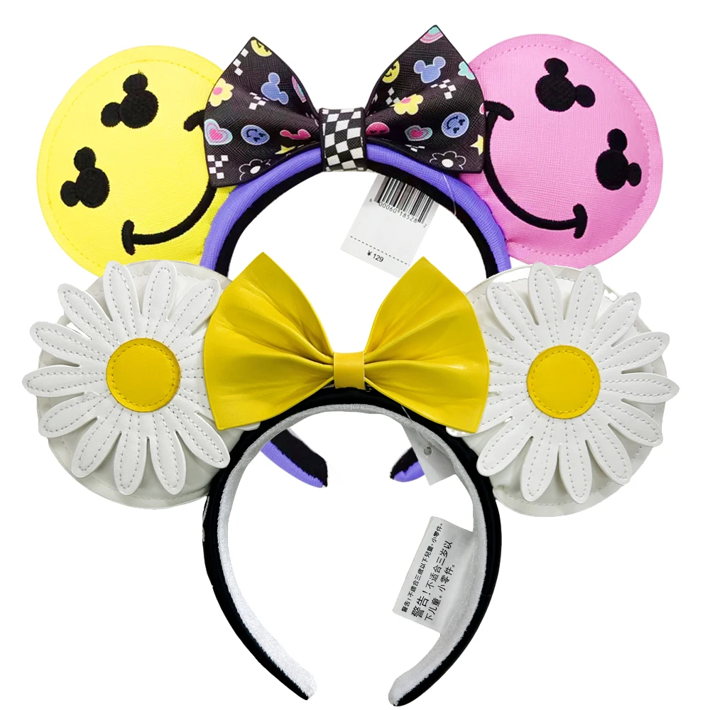

Mickey Mouse Headband Yellow chrysanthemum Bow Glitter Fancy Dress Party Princess Decoration Cosplay Costume Holidays Girl gifts