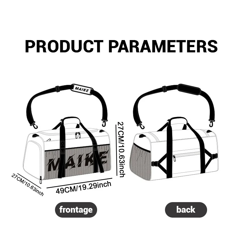 حقيبة رياضية مع حجرة للأحذية، حقيبة لياقة بدنية فاخرة متعددة الأغراض مقاومة للماء وقابلة للطي في الهواء الطلق لليوجا للنساء والرجال والسيدات