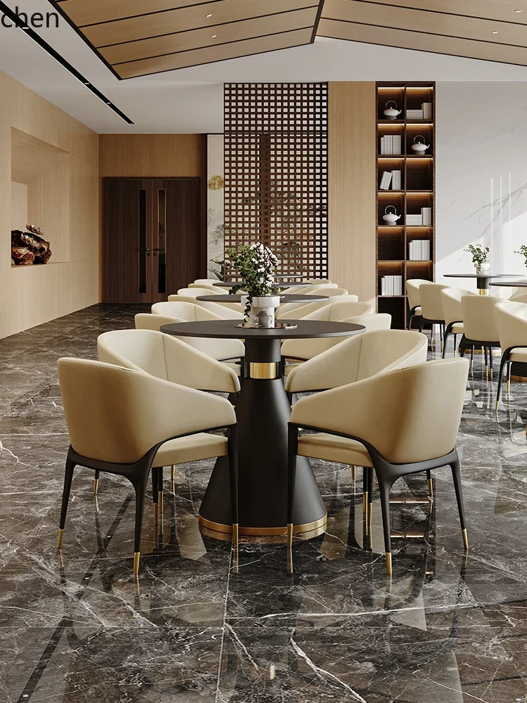 Hotel Negotiation Table and Chair Combination Sales Office Business Reception Negotiation One Table and Four Chairs