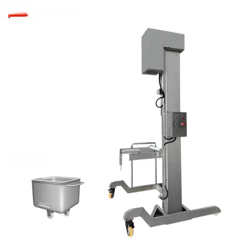 Electric Hydraulic Meat Lift Vertical 200L Hopper Truck Unloading Truck Stainless Steel Material Loader Suitable for Sausage Bur